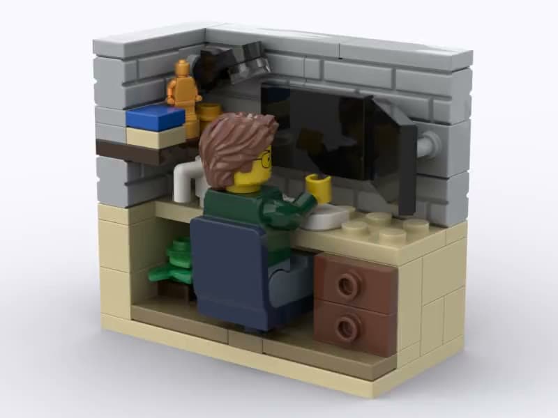 The Finance Analyst, built in brick